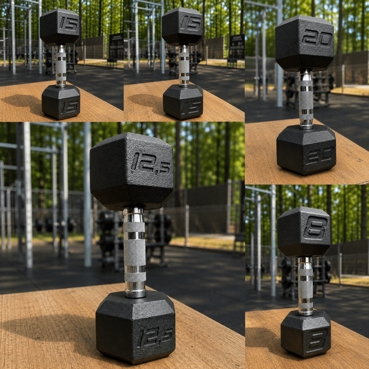 Mancuernas Forge – Fundición + Grip Cromado